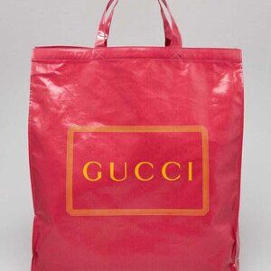 Gucci Pink/Orange Coated Canvas Montecarlo Tote Bag